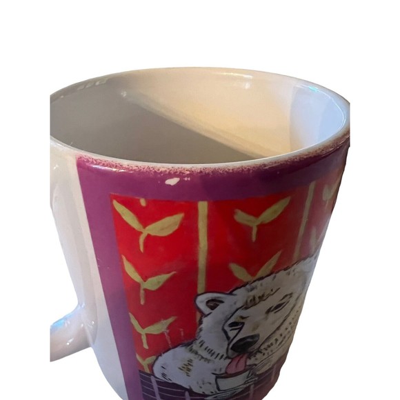 Polar Bear At The Coffee Shop Coffee Mug Art By Jay Schmetz Pet Art Drinkware - Picture 7 of 8